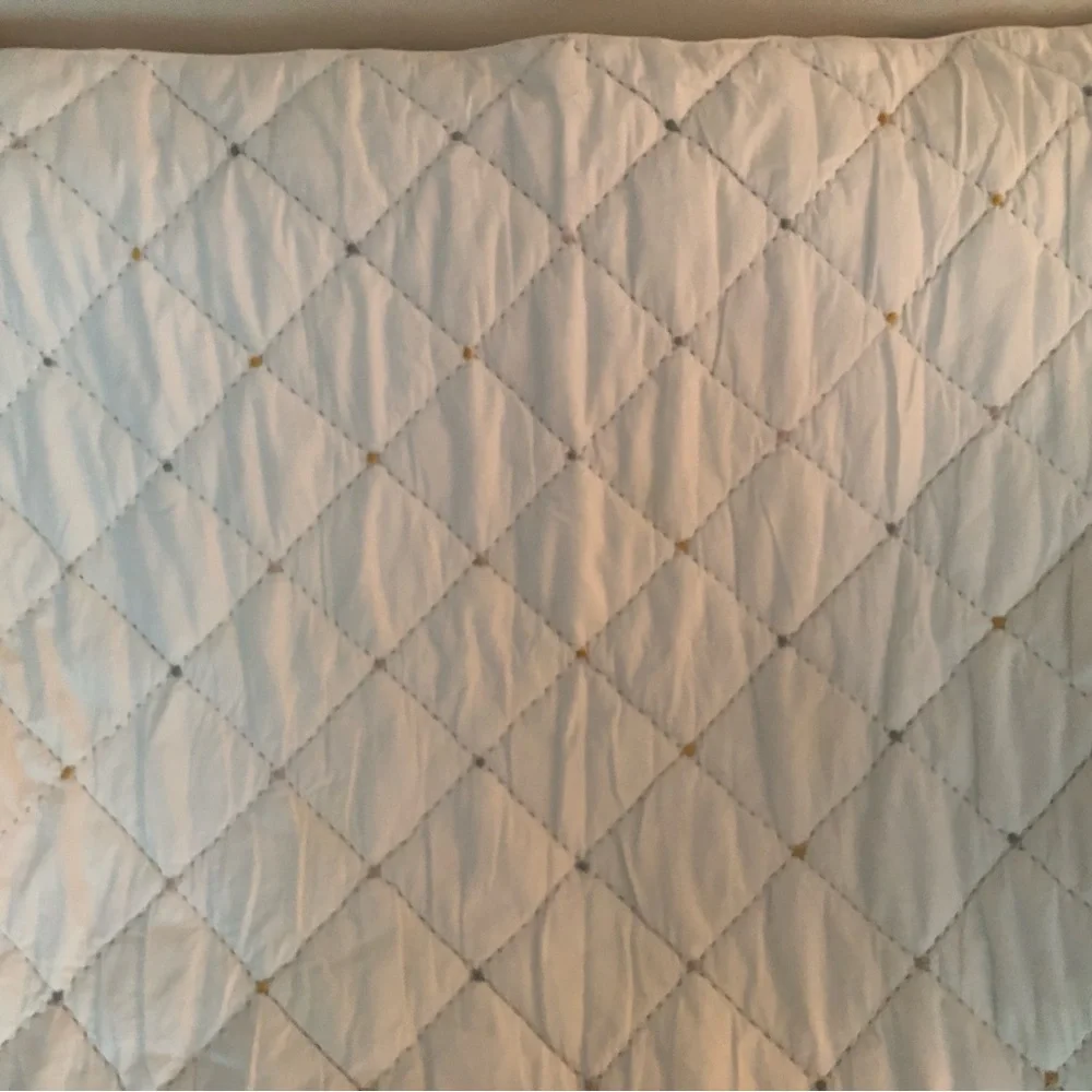 Quilted Baby Blanket in Soft Cream with Animal Motif